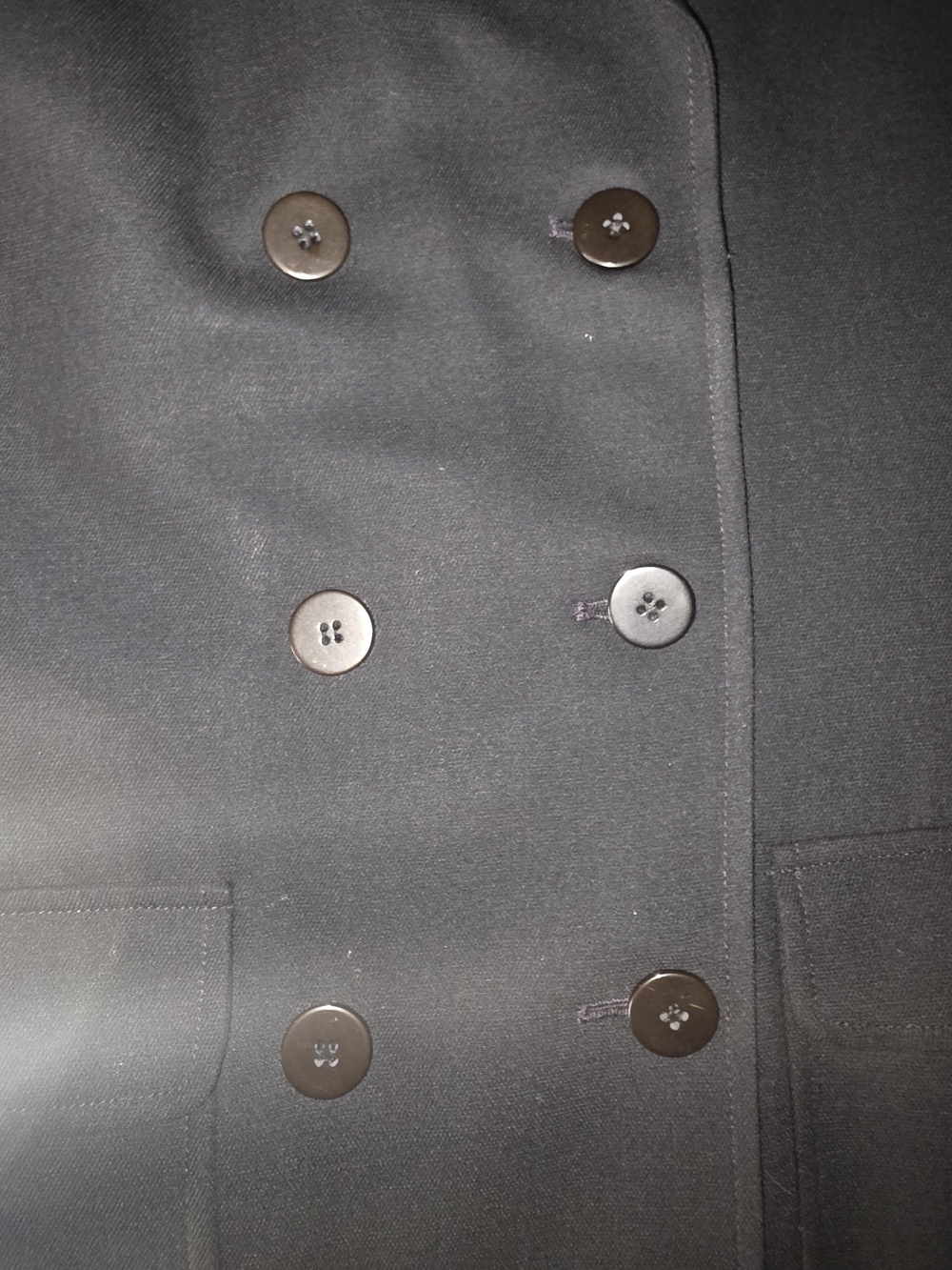 1990s Vintage Talbots Black Double-Breasted Women’s Jacket/Blazer Made In USA - Picture 6 of 9